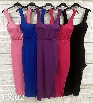 him haljine: ✅Ženska midi haljina bez rukava sa prorezom
✅1850 din — 6