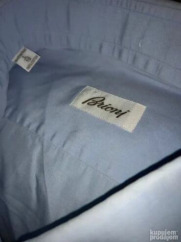 kosulje za maturu: Original Brioni kosulja XL 100% cotton Ramena 52cm, duzina 80cm, rukav — 2