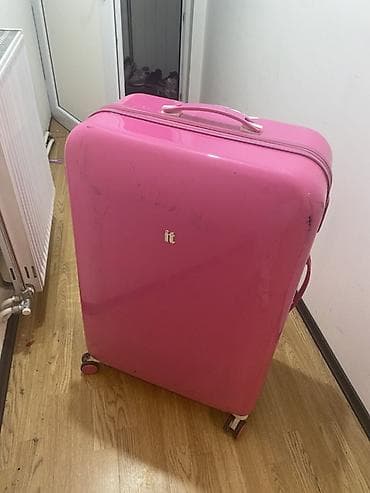 Tvrdi kofer na točkićima – IT Luggage, roze - Materijal: čvrsta