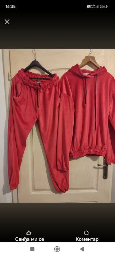 poliester trenerke: Komplet, M, Nike, bоја - Crna, Pamuk — 28