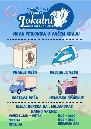 LOKALNI VESERAJ Perionica vesa i hemijsko ciscenje Miljakovac-Borska — 1