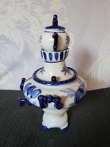 Home & Garden: Kompletan ukrasni samovar Gzhel USSR iz 70ih.godina. Originalni ruski — 8