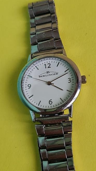 poklon za kuma: Ručni sat Berlinger, klasičnog dizajna. - Okruglo kućište sa belim — 1