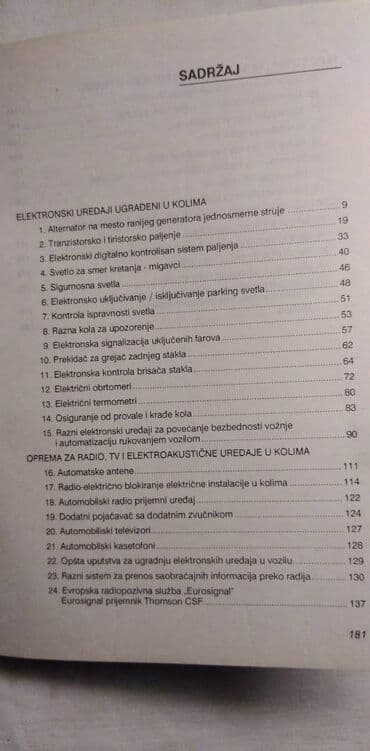 najskuplje gramofonske ploce u srbiji: Tehnicka knjiga: Elektronika u automobilu,1988, 182 str. sa — 3