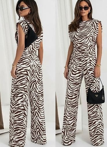 pantalone mango: 🔥Ženski komplet – top bez rukava i široke pantalone sa visokim — 4