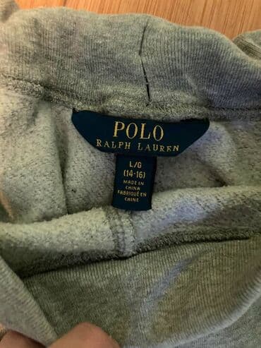 bež pantalone: Sweatpants, L (EU 52), U.S. Polo Assn, color - Grey, Cotton — 3