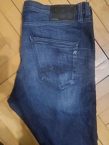 muške dukserice: Replay muške farmerke RBJ - Model: RBJ (kožni label na pojasu) - — 3