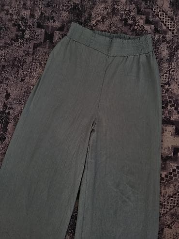 nike force zelene: Široke letnje pantalone od laganog, rebrastog (krep) materijala u — 2