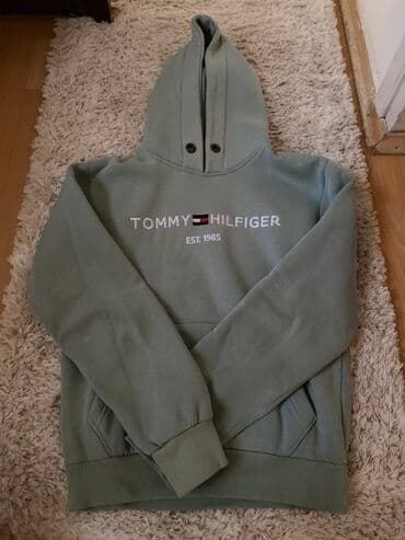 Duksevi: Duks, XS (EU 46), Tommy Hilfiger, bоја - Zelena, Sa kengur džepom