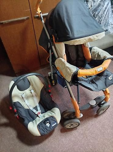 dodatak za kolica za drugo dete: Komplet za bebu: kolica + auto-sedište/nosiljka - Kolica sa velikom — 1