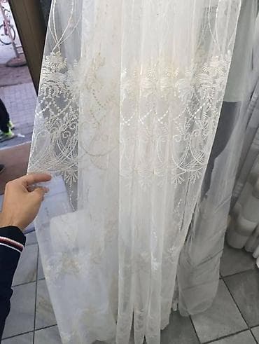 Zavese od tila sa bogatim vezom – više dezena - Materijal: proziran