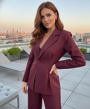 🔥Ženski komplet – elegantno odelo sa sakóm i pantalonama
✅3500 din