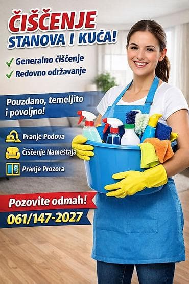 Usluge čišćenja stanova i kuća - Generalno čišćenje - Redovno