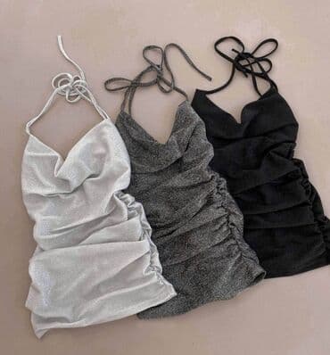 haljine od lamea: Elastični polister-pamuk sa lameom

2000 r.d — 2