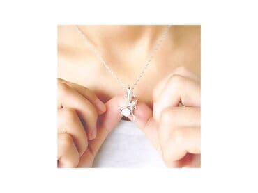 Privesci za nakit: Lancic - Delfin sa kristalom - Posrebro Delfin sa kristalom, idealna — 2