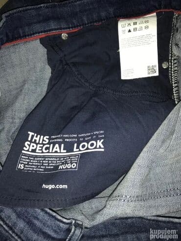 Donji delovi trenerke: Original Hugo Boss farmerice 36 RED LINE ( crveni Boss ) 95% cotton 5% — 5