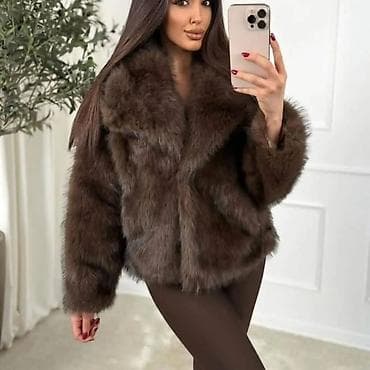 Ženska bunda/kratki kaput od veštačkog krzna, tamno braon boje. - na lalafo.rs Ženska bunda/kratki kaput od veštačkog krzna, tamno braon boje. -