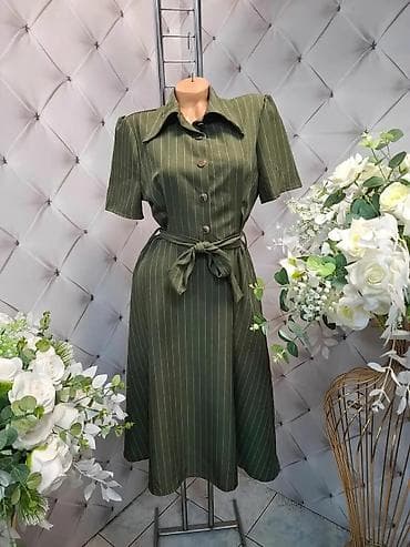 cipele ruma: Ženska košulja-haljina sa prugama - Kroj: klasična košulja-haljina A — 2