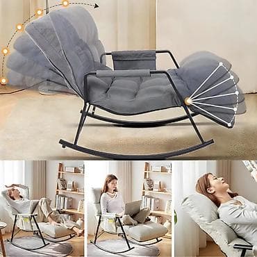 plasticne tarabice za terasu: Ergonomska ljuljaška-fotelja sa naslonom za noge - Dizajn za potpuno — 5