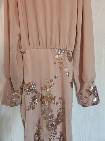 srebrne ogrlice sa cirkonima: One size, color - Beige, Evening, Long sleeves — 4