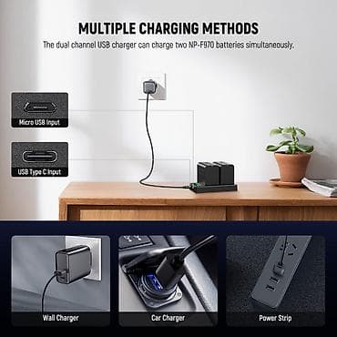 Punjači za kamere: NEEWER BASICS LCD USB dual punjač - - Kompatibilnost: zamena za — 3