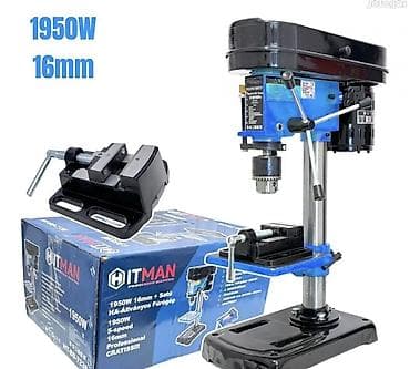 lidl garancija na alat: Stona stubna bušilica HITMAN 1950W, prečnik stezne glave 16 mm — 1