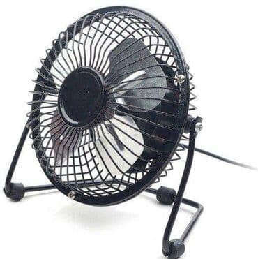 Table Fans: 1200din USB 10cm desktop fan, black, METALNI VENTILATOR Idealno — 4