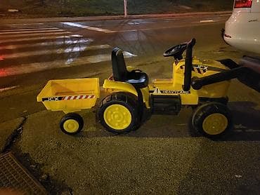 Bazeni i oprema: Dečiji traktor na akumulator sa prikolicom i prednjim utovarivačem - — 1