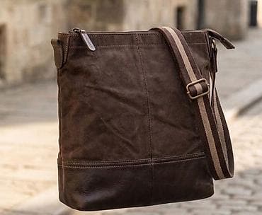 aksesoari za muskarce: Torba preko ramena – braon - Materijal: kombinacija izdržljivog — 1