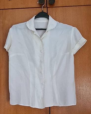 Bluza sa vezom, bež boje, veličina 38