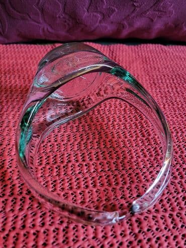 Staro posuđe i escajg: Korpa nova duvano staklo Albi glass Spanija 70te. Visina. 11cm — 10