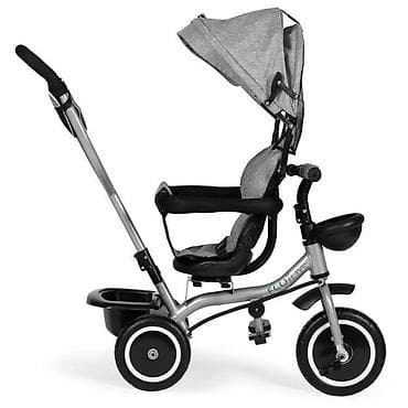 bilijar vranje: ECOTOYS 2u1 tricikl sa rotirajućim sedištem i sklopivom tendom – Gray — 4