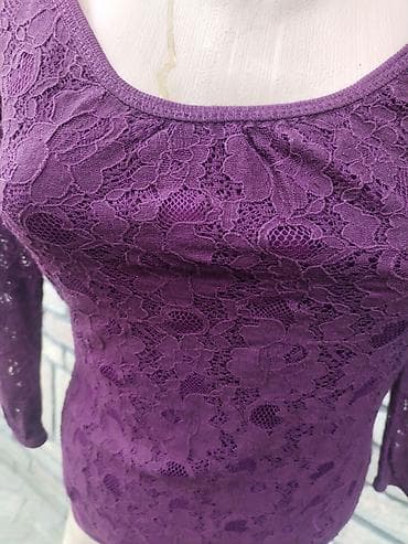 ljubicasta rolka: H&M majica dug rukav vel S super ocuvana — 3