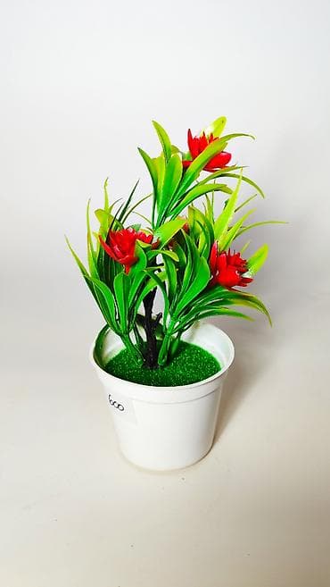 Kućni dekor: Dekorativna veštačka biljka u saksiji - Realistična zelena lisna masa — 3