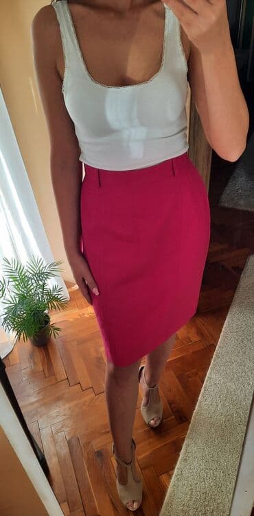 Skirts: M, Mini, color - Pink — 1