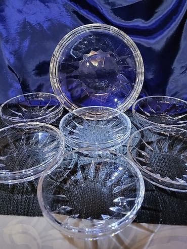 Daske za peglanje: Cinije za poslastice itd.tezak kristal rucna obrada 80te.god — 6