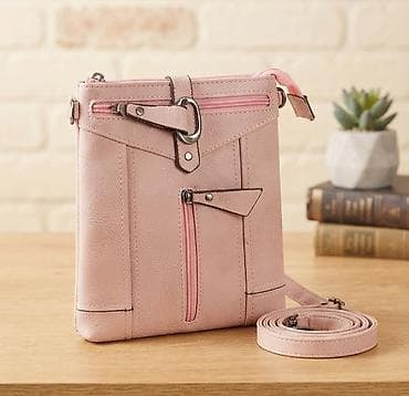 graceland obuca iskustva: Ženska crossbody torba – puder roze - Materijal: veštačka koža sa — 1