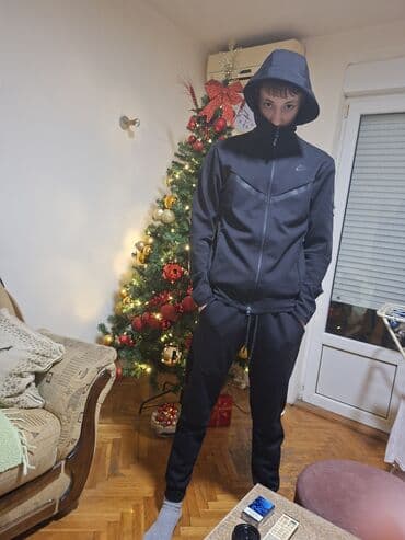 Komplet, M, Nike, bоја - Crna, Flis