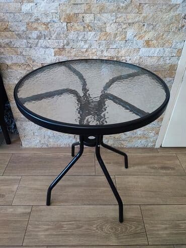 stolicice za terasu: BAŠTENSKI STO Stakleni stočić za bašte,terase,dvorišta. KALJENO — 1