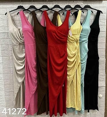 Haljine: Ženska elegantna midi haljina bez rukava, dostupna u više boja — 6