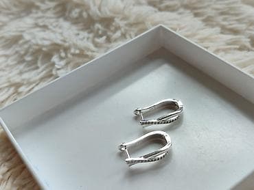 torbe za piknik: Elegantne minđuše – žig 925 - Materijal: srebro 925 (utisnut žig 925 — 5