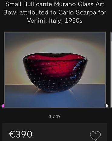formula 1: Murano bullicante rubin pepeljara/cinija,rucni rad sa 24k.zlatom iz — 3