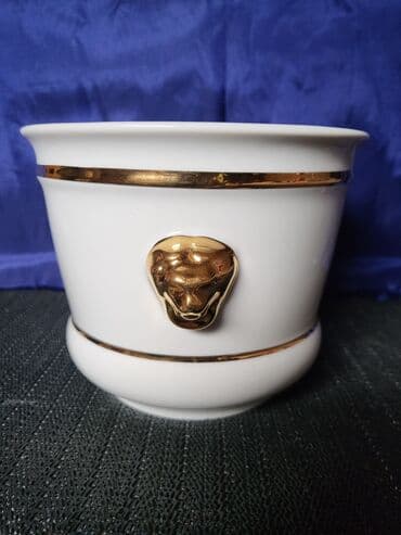 porcelanske solje za caj: Saksija nova Vohenstrauss J.Seltmann Bavaria. 1950g +. Porcelanska — 7