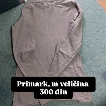 Kompleti, Kombinezoni: Primark majica dugih rukava u neutralnoj, svetlo-braon/bež nijansi — 1