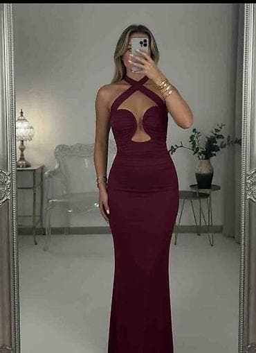 💫Elegantna duga haljina sa ukrštenim bretelama oko vrata i atraktivnim — 3