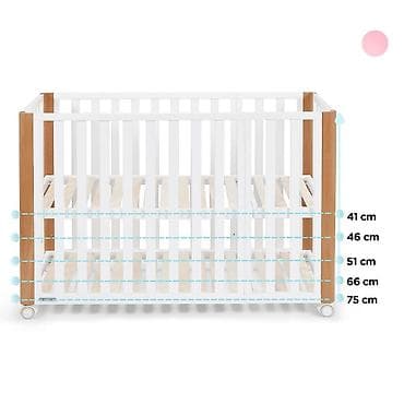 pomoćni krevet: KINDERKRAFT KOYA White – drveni krevetac 4 u 1 sa dušekom Šifra — 4
