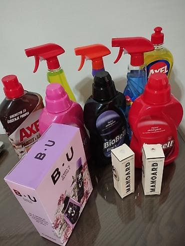drvene tacne za predjelo: Paket kućne hemije8 kom+parfemi 3 kom novo sve za 3000 din. *BU — 2