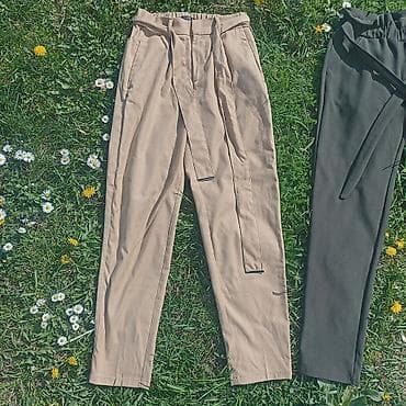 kargo pantalone prodaja: Ženske pantalone sa visokim strukom i kaišem – dva modela/boje,500d - — 2