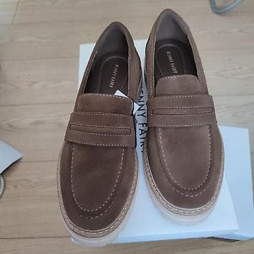 Mokasine: Ženske braon mokasine Jenny Fairy. Od mekane brušene eko kože i sa — 1