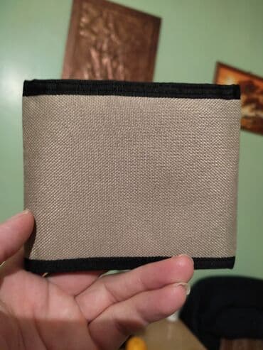 bež čizme od brušene kože: Unisex novčanik, Materijal: Platno — 3
